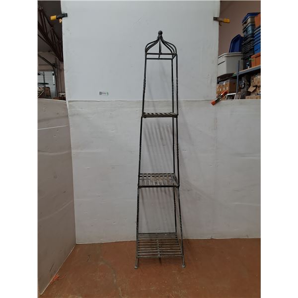 *Iron 3-Tier Pyramid Plant Stand 14"x14"x66" ( as is, cannot ship)