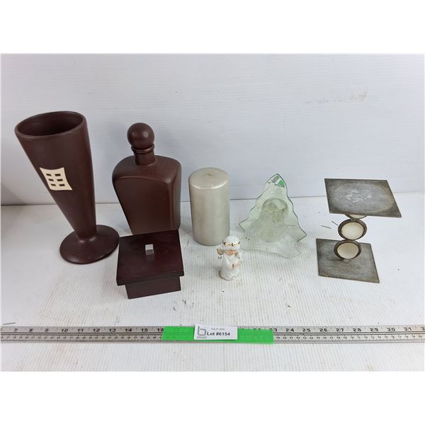 Liquor Decanter, Ceramic Vase, Trinket Box, Tea Light Holders, Angel Ornament