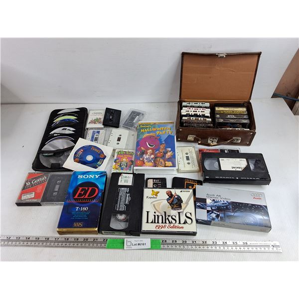 Assorted CD, VHS & Audio Tapes