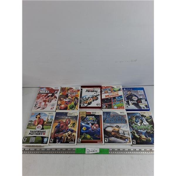 Assorted Wii, PS3 & PS4 Games - NBA 2K11, Spider Man, NHL 17, Misc