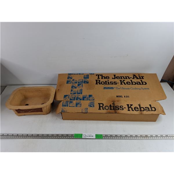 Ceramic Planter & The Jenn Air Rotiss - Kebab Cooker