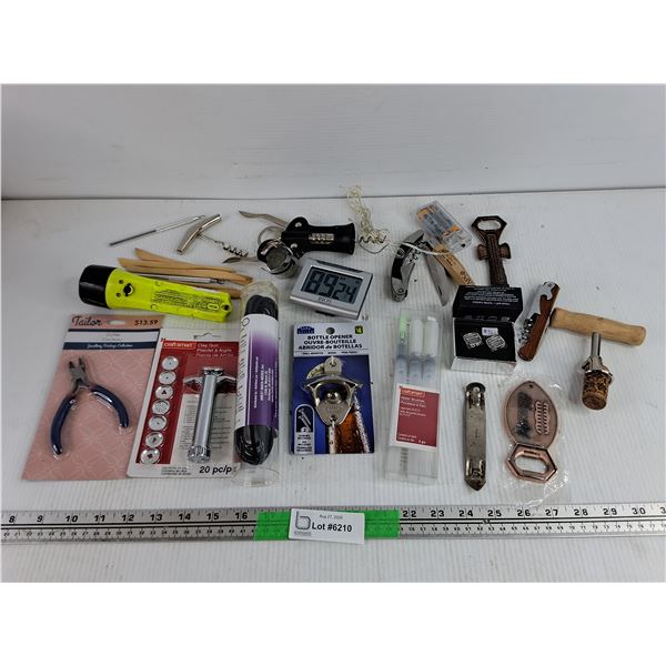 Manicure Supplies, Clay Gun, Bottle Openers, Cufflinks, Wine Opener, Misc