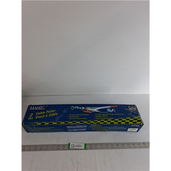 2 Ton Cable Puller Double Gear Steel Appears NIB