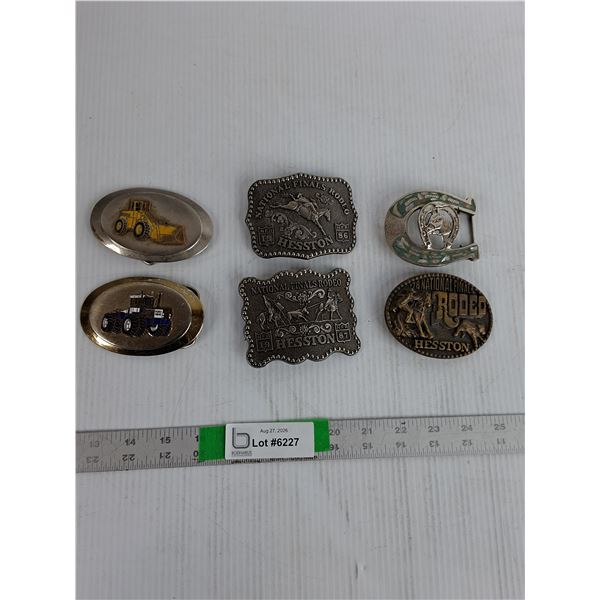 (6) Belt Buckles- National Finals Rodeo 1978, 1986 & 1987, Misc