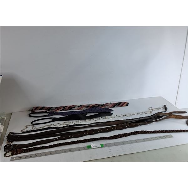 (6) Belts Up To 50", (3) Ties