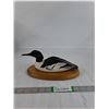 Image 1 : Decorative Bird Wood Carving With Oval Base 10" (as is)