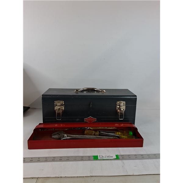 Eaton Tecomaster Metal Toolbox 19"x8"x7 ( as is, cannot ship)