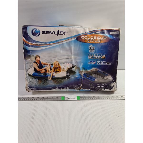Sevylor Colossus 2-Person Inflatable Boat-Box has Rain Damage,