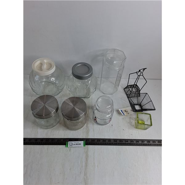 Dry Food Storage Containers, Candle Holder, Wire Decor