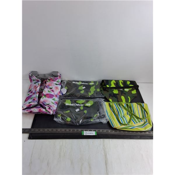 (5) Assorted Unused Bags - 1 is Insulated