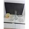 Image 1 : Glass Vase, Platters, Dish, Photo Storage Box