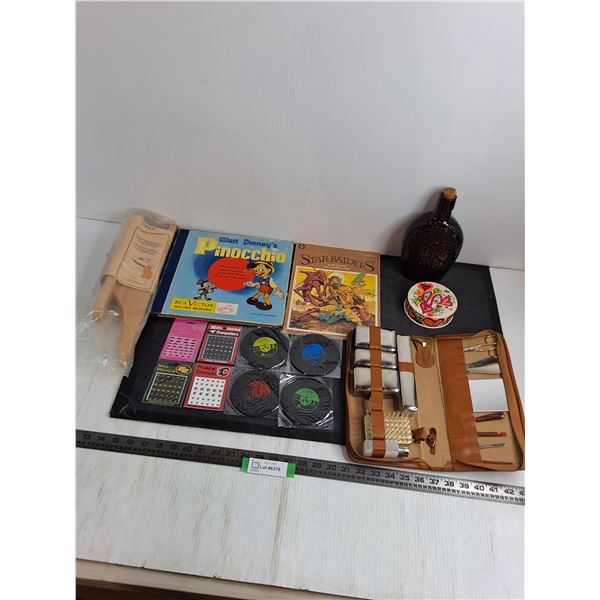 Pinocchio Record Set, Star Raiders Comic Book, Amenity Kit, Coasters, Nail Decals, Misc.