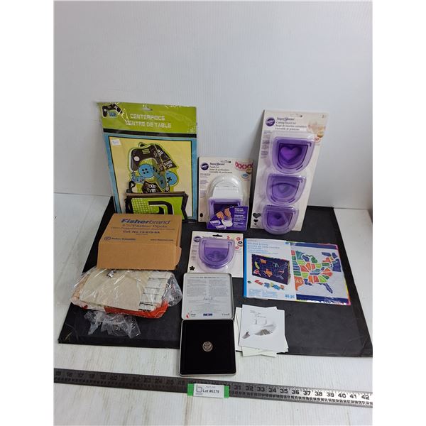 NIB Wilton Punches, Party Centerpiece, Chop Sticks, Felt US Map, Pipets, Millenium Coin, Misc.