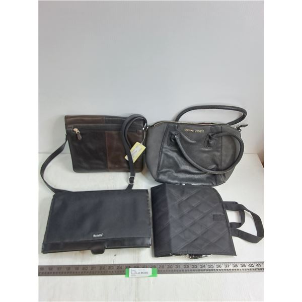 (2) Tote Purses, (2) Travel Packs - 3 Items Appear Unused