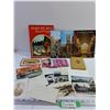 Image 1 : Vintage Postcards, Grease Bubble Gum Cards, Assorted Books