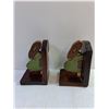 Image 3 : Brass Candleholders, Vintage Bookends, Decorative Plate, Jewlery (Cannot Authenticate)
