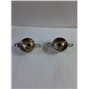 Image 3 : Silver Plated Tray & (2) Teacups