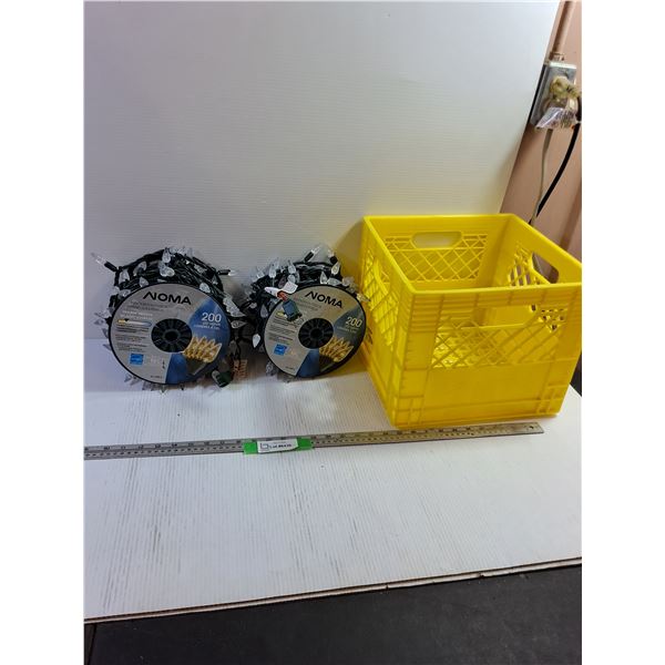 (2) NOMA Christmas Lights - Working - Yellow Crate, Pickup Only