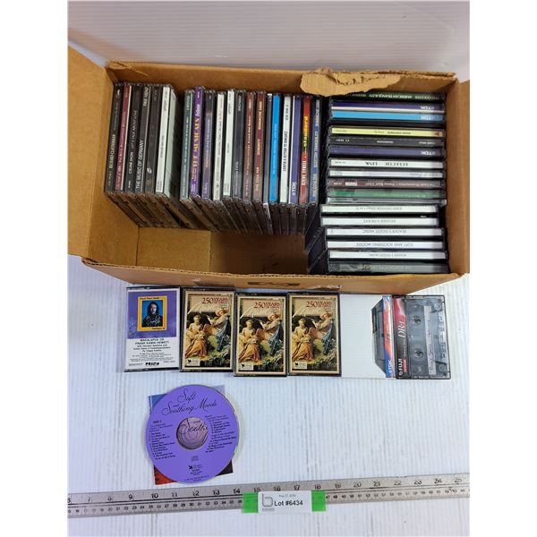 (40) Assorted CDs & (6) Cassette Tapes