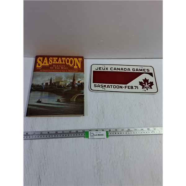 Vintage Canada Games License Plate & Saskatoon Book
