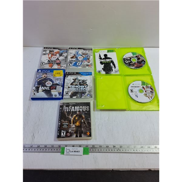 (7) Xbox & Playstation Game Discs