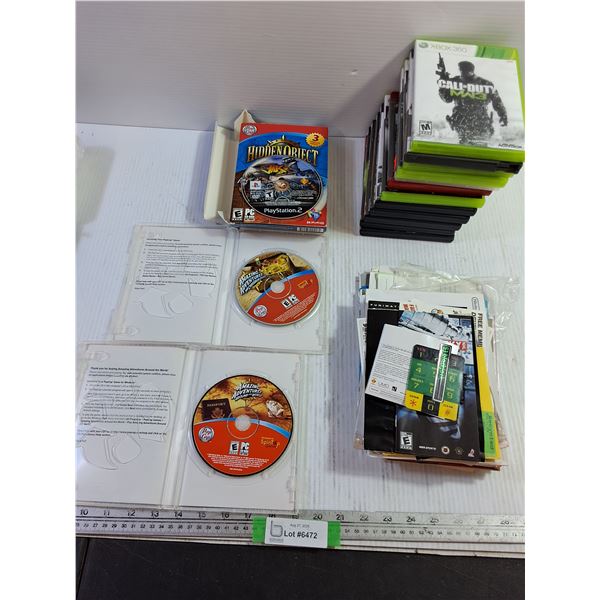 Amazing Adventures Game Discs, Assorted Game Manuals and Empty Game Cases