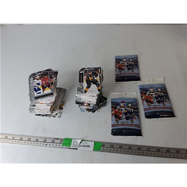 (3) 2022/23 NHL Sticker Sets- Sealed & Miscellaneous NHL Cards- Can't Authenticate