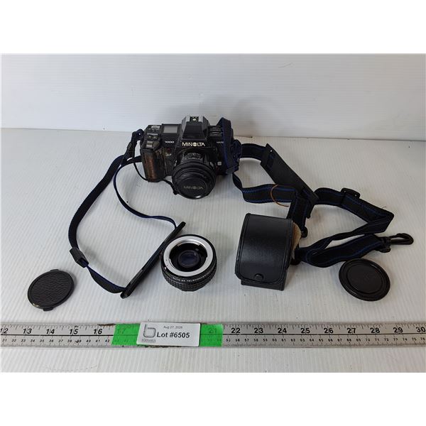 Minolta Maxxum 7000 Camera- As Is, Teleconverter & French Manual