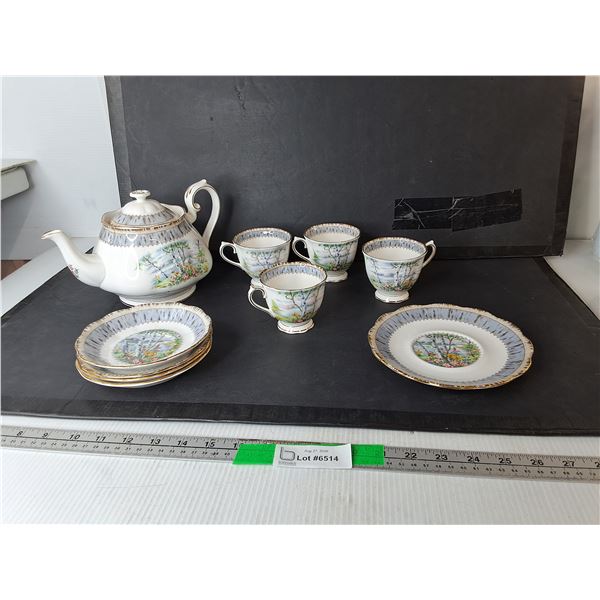 Royal Albert Bone China Silver Birch Dish Set