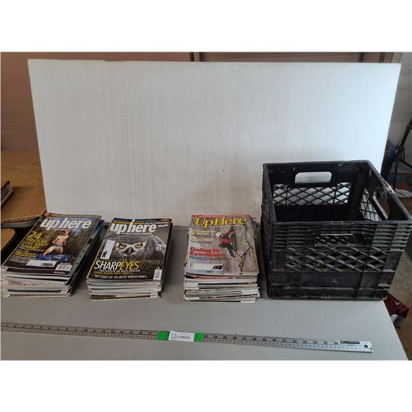 Up Here Magazines 2002-23 & Crate 13" x 13" x 11"- Can't Ship