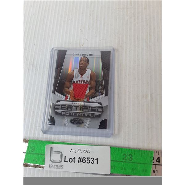 DeMar DeRozan Panini Jersey Card- Can't Authenticate
