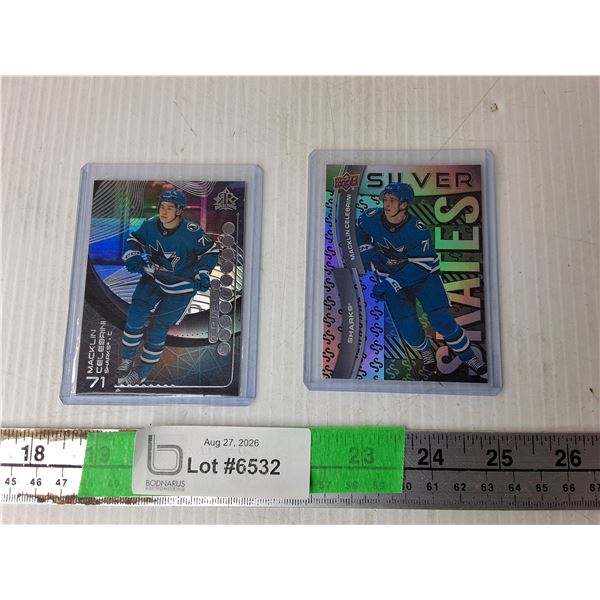 (2) Macklin Celebrini Upper Deck Cards- Can't Authenticate