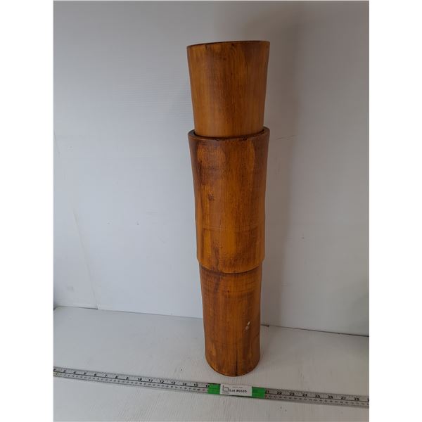 Bamboo Style Ceramic Planter 26.25"- Can't Ship