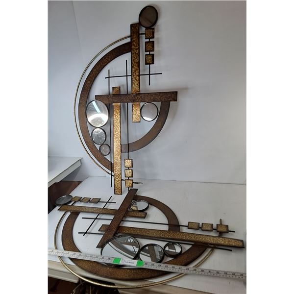 (2) Metal Decorative Wall Mirrors 40" x 25"- Can't Ship