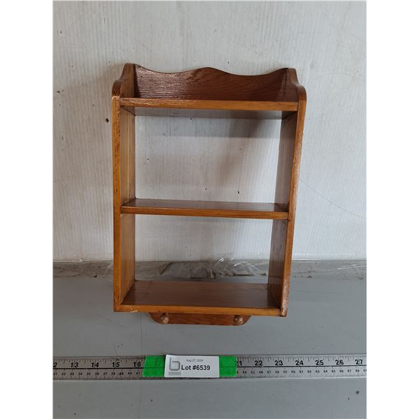 Wooden Wall Shelf/Hanger 7.75" x 3" x 13"
