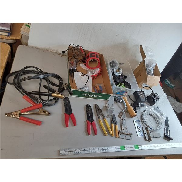 Jumper Cable, Wire Strippers, Hinges, Misc.