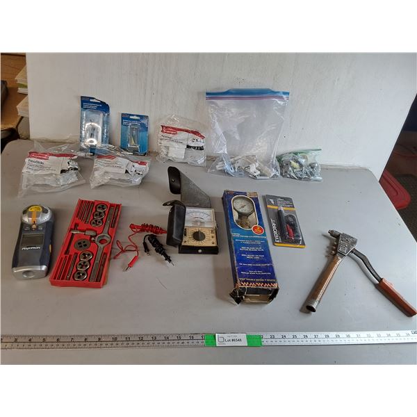 Tap & Die Set, Analog Multimeter, Laser Pro Tool, Misc.