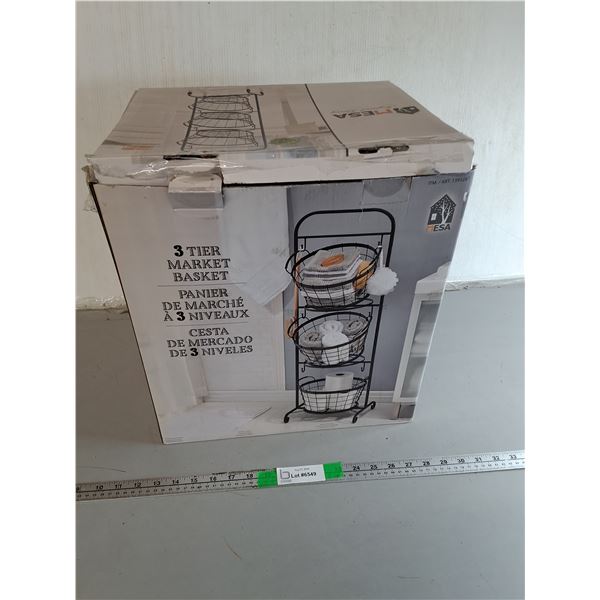 3 Tier Metal Basket, Appears NIB