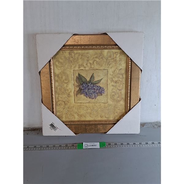 Framed Floral Print 16  x 16 