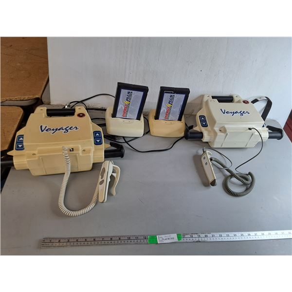 *(2) Voyager Lifts, (2) Batteries, (2) Chargers- Untested, Chargers Power On, Can't Ship