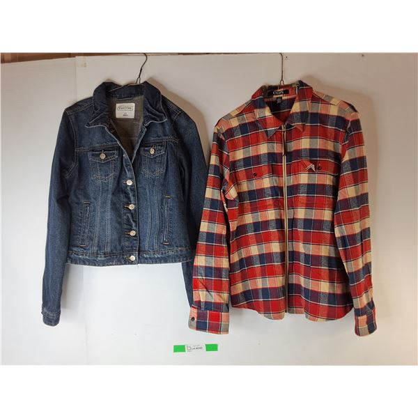 Women's Jean & Flannel Jackets-L