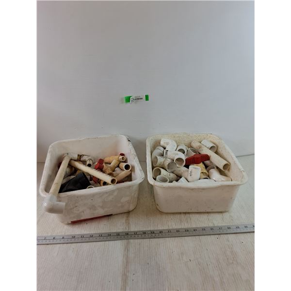 Assorted PVC Pipe Junctions, Fittings, Valves, Misc