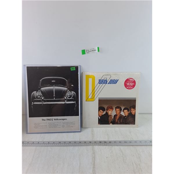 1962 1/2 Volkswagen Poster and Duran Duran Album