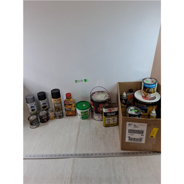 Assorted Spray Adhesives, Primers, Finish, Grout Sealer, Lubricant, Misc As-Is, Pickup Only