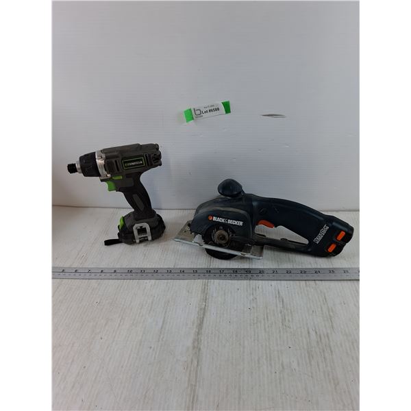 Black & Decker Mini Circular Saw and Genesis Drill Both Untested As-Is