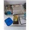 Image 2 : Funnel, Paint Tray, Nicholas Sparks Book, Assorted Containers and Lids Flashlight As-Is, Misc