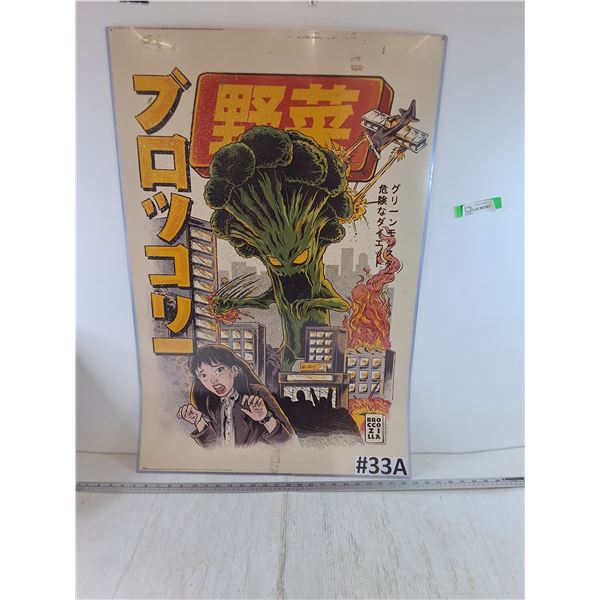 Broccozilla Broccoli Godzilla Poster