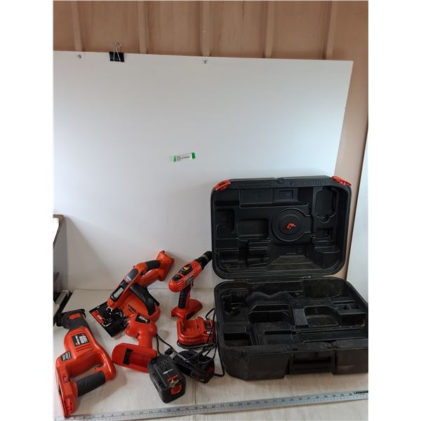 Black & Decker Reciprocating Saw, Flashlight, Power Drill, Mobile Circular Saw, Untested As-Is