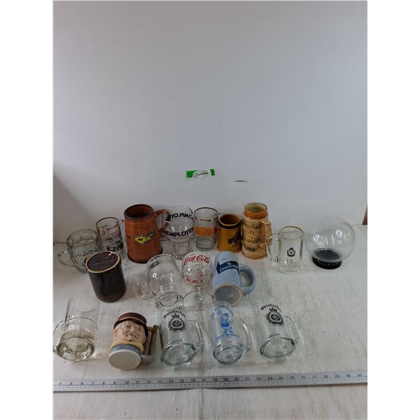 Assorted Mugs and Cups, Unemployed Chalice, October Fest Mugs, Laurentide Ale