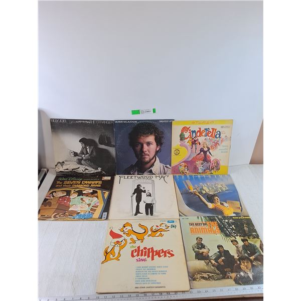 (8) Record Vinyls, The Animals, Chippers, Billy Joel, Murray McLachlan, Fleetwood Mac